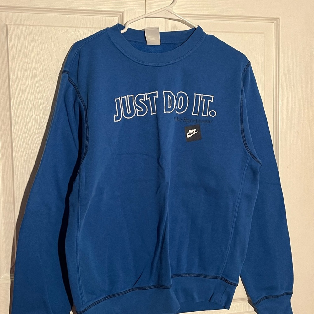 Nike Blue 'Just Do It' Men's Sweater
